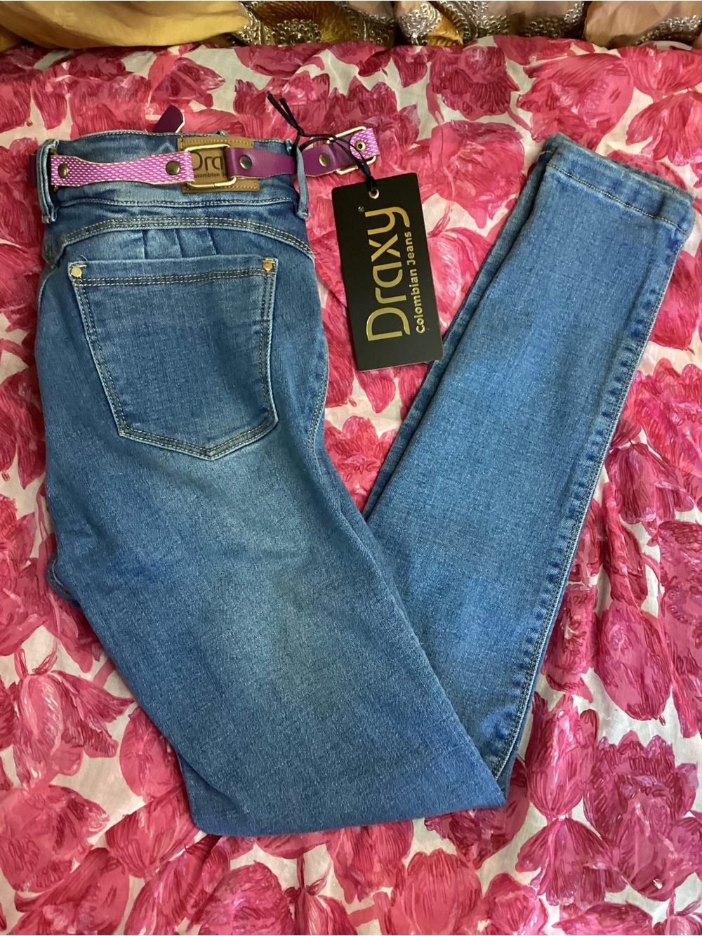 Light Blue Butt Lifting Skinny Jeans - Stretch Slim Fit XS/2